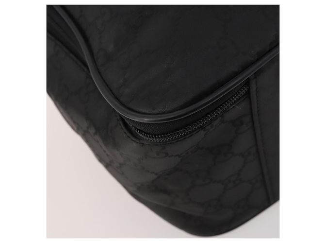 Borsa Boston GG Canvas Gucci Nera Argento Auth 173961 Nero - vista 12