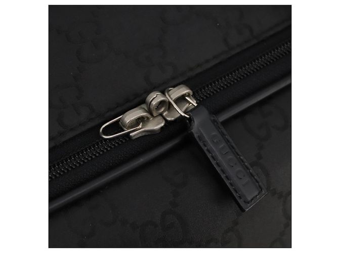 Borsa Boston GG Canvas Gucci Nera Argento Auth 173961 Nero - vista 16