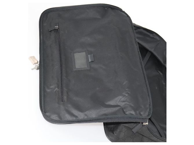 Borsa Boston GG Canvas Gucci Nera Argento Auth 173961 Nero - vista 18