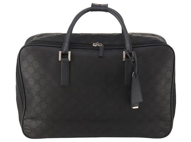 Borsa Boston GG Canvas Gucci Nera Argento Auth 173961 Nero - vista 2