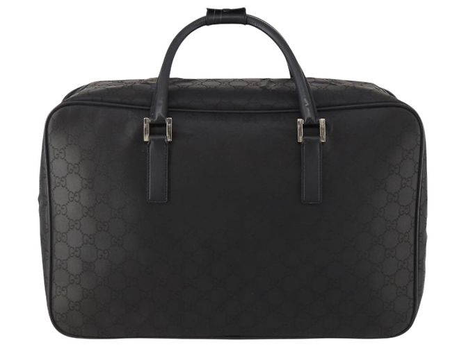 Borsa Boston GG Canvas Gucci Nera Argento Auth 173961 Nero - vista 3
