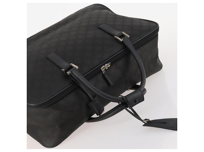 Borsa Boston GG Canvas Gucci Nera Argento Auth 173961 Nero - vista 6