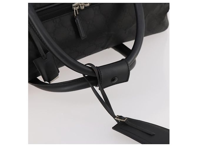 Borsa Boston GG Canvas Gucci Nera Argento Auth 173961 Nero - vista 7