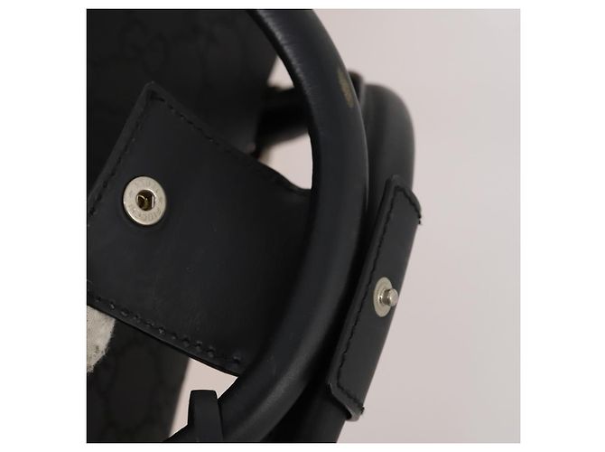 Borsa Boston GG Canvas Gucci Nera Argento Auth 173961 Nero - vista 9