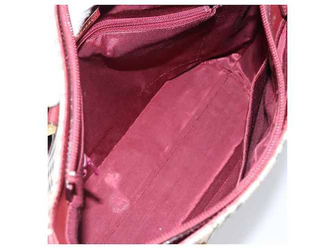 Bolsa de mão em canvas bege com estampa Nova Check da BURBERRY, dourada, Auth BA11740 Dourado - vista 11