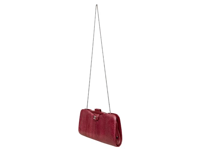 Timeless Bolsa de couro de cordeiro python Chanel - vista 4