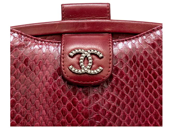 Timeless Bolsa de couro de cordeiro python Chanel - vista 8