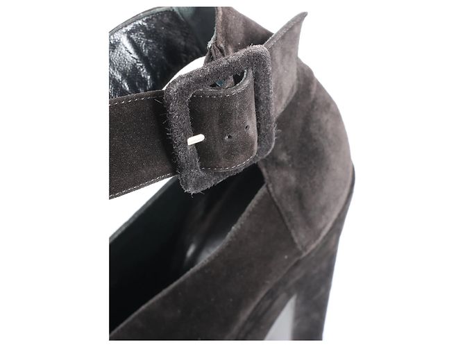Kelly Hermès HERMES Tacchi in pelle e suede neri, Taglia 38 EU Nero - vista 10