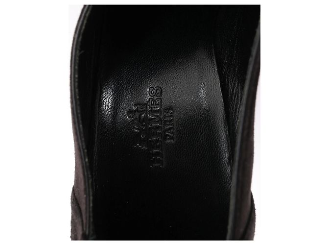 Kelly Hermès HERMES Tacchi in pelle e suede neri, Taglia 38 EU Nero - vista 9