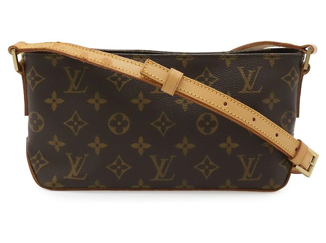 Borsa a Spalla Trotteur Monogram Louis Vuitton Pochette M51240 Marrone - vista 2