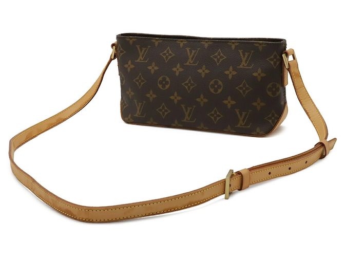 Borsa a Spalla Trotteur Monogram Louis Vuitton Pochette M51240 Marrone - vista 3