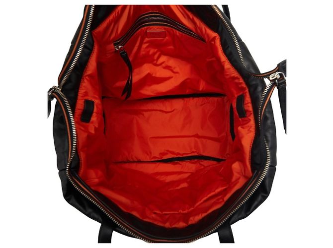 Borsa tote/spalla in pelle nera Prada Nero - vista 10