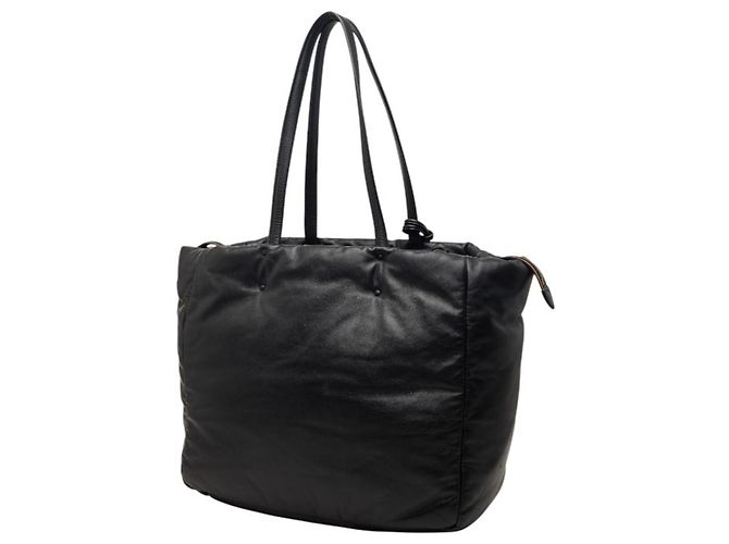 Borsa tote/spalla in pelle nera Prada Nero - vista 2