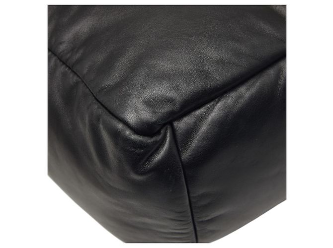Borsa tote/spalla in pelle nera Prada Nero - vista 6