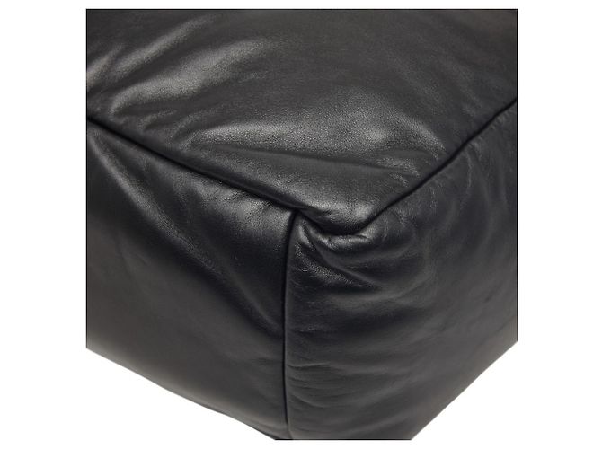 Borsa tote/spalla in pelle nera Prada Nero - vista 7