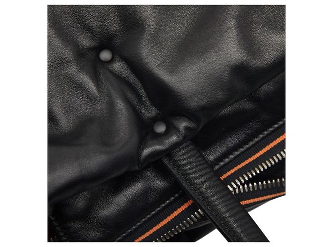 Borsa tote/spalla in pelle nera Prada Nero - vista 8