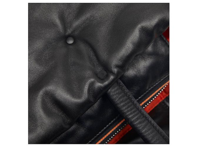 Borsa tote/spalla in pelle nera Prada Nero - vista 9