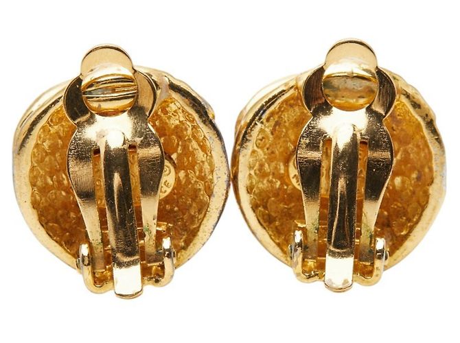 Timeless Chanel Vintage Coco Mark vergoldete Clip-Ohrringe Golden - Ansicht 3