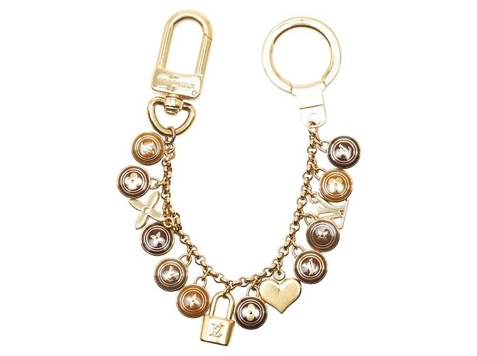 Portachiavi Charm Pastille con Catena Louis Vuitton Marrone D'oro - vista 2
