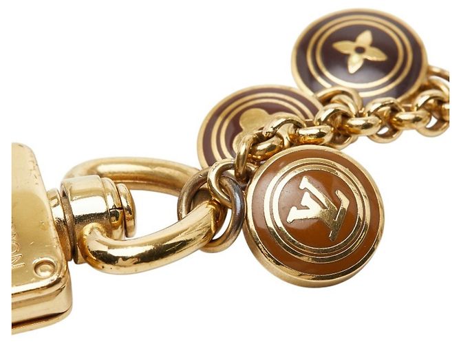 Portachiavi Charm Pastille con Catena Louis Vuitton Marrone D'oro - vista 4