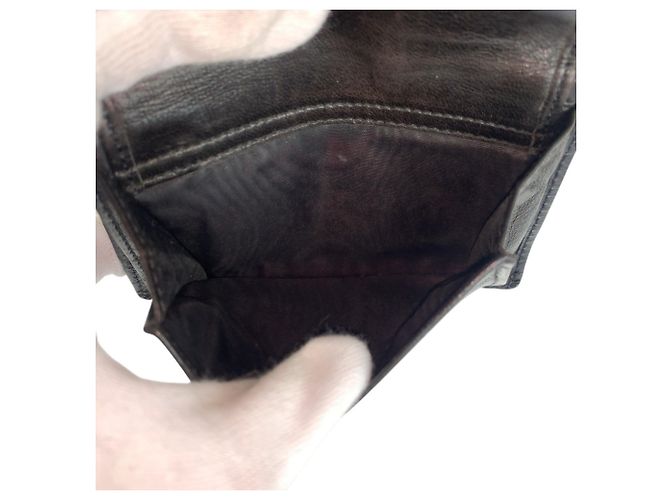 Schwarze Leder-Dreifach-Geldbörse Chanel Coco Mark - Ansicht 6