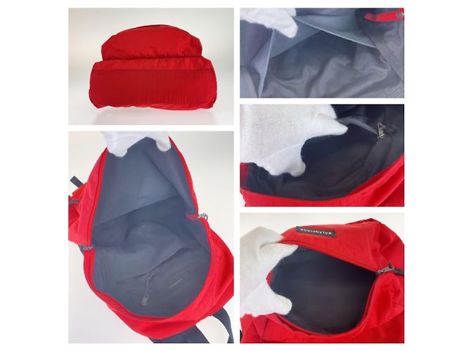 Zaino Explorer Balenciaga Nero Rosso - vista 7