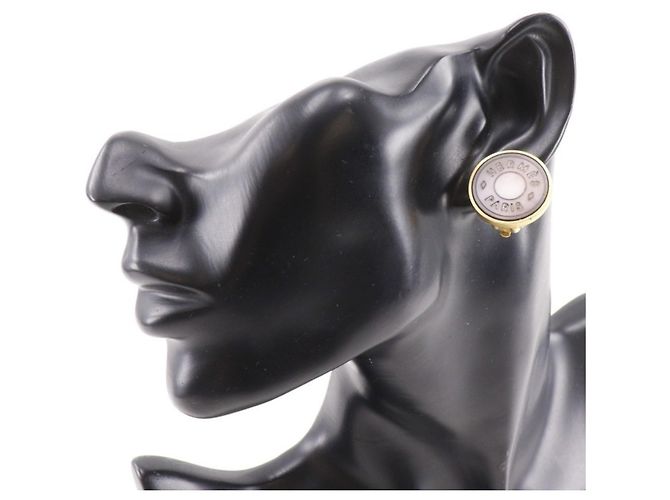 Orecchini a clip placcati in oro Hermès Sellier con conchiglia D'oro - vista 2