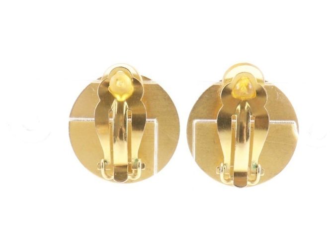 Orecchini a clip placcati in oro Hermès Sellier con conchiglia D'oro - vista 3