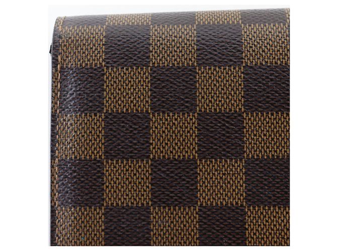Sarah Cartera larga de lona Damier Louis Vuitton Castaño - vista 14