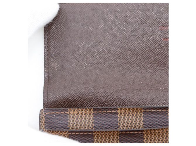 Sarah Cartera larga de lona Damier Louis Vuitton Castaño - vista 17