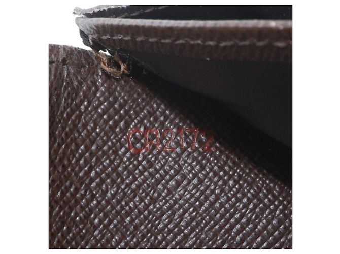 Sarah Cartera larga de lona Damier Louis Vuitton Castaño - vista 20