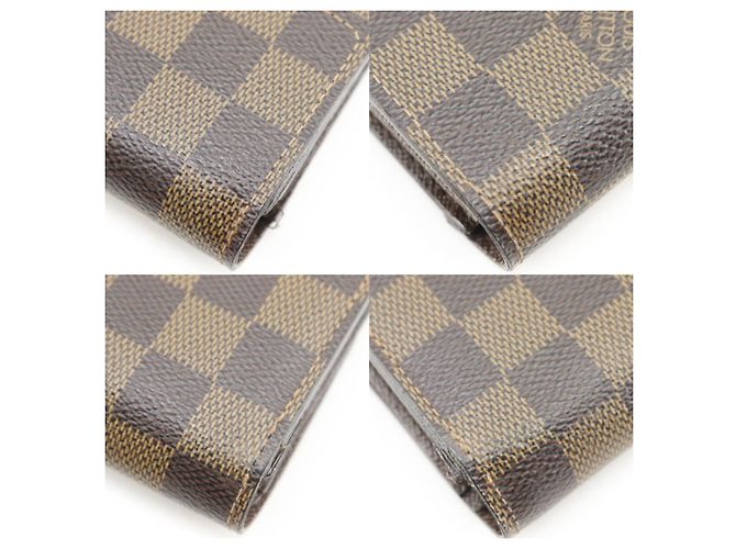 Sarah Cartera larga de lona Damier Louis Vuitton Castaño - vista 4