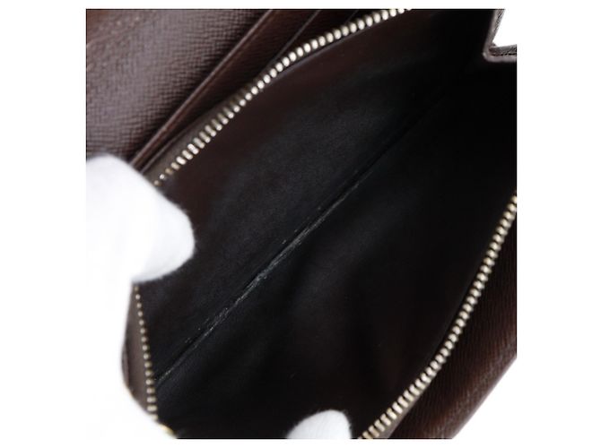 Sarah Cartera larga de lona Damier Louis Vuitton Castaño - vista 6