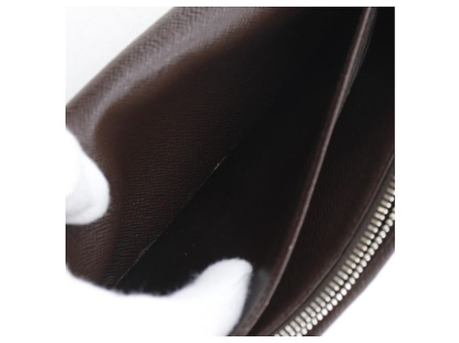 Sarah Cartera larga de lona Damier Louis Vuitton Castaño - vista 7
