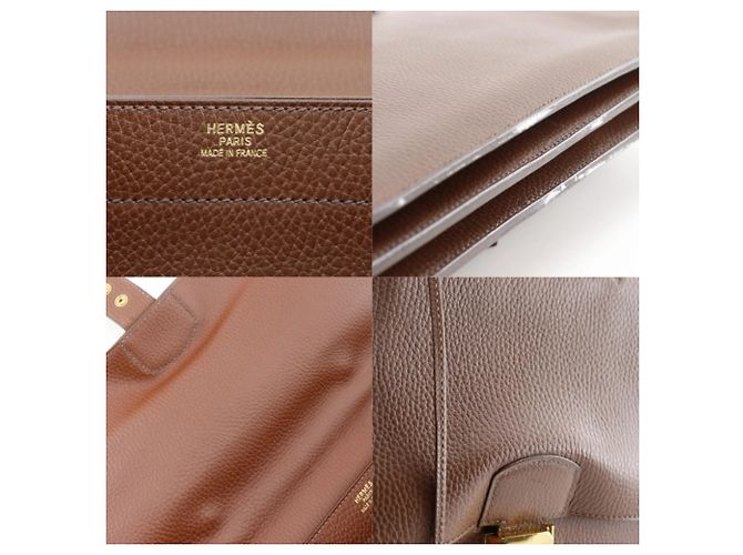 Sac à Depeche 38 de Hermès Marron - vue 16