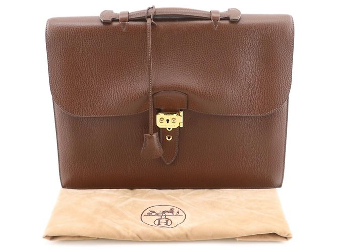Sac à Depeche 38 de Hermès Marron - vue 18
