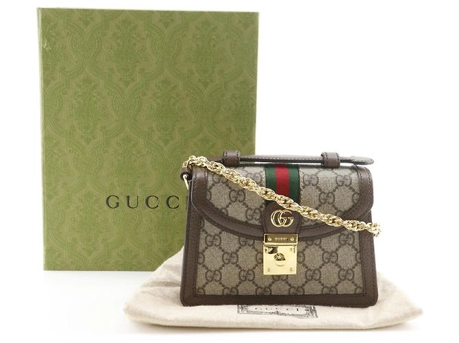 Borsa a Spalla Ophidia di Gucci Marrone - vista 11