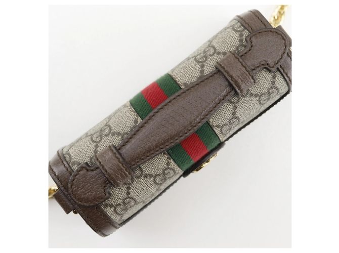 Borsa a Spalla Ophidia di Gucci Marrone - vista 5
