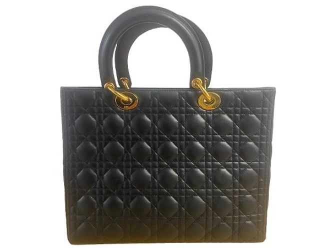 Borsa Lady Dior grande in pelle nera Christian Dior - vista 5