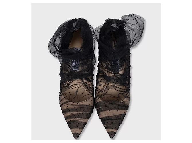 Décolleté in suede e mesh con punta affusolata Jimmy Choo Taglia 40 Usati - vista 2