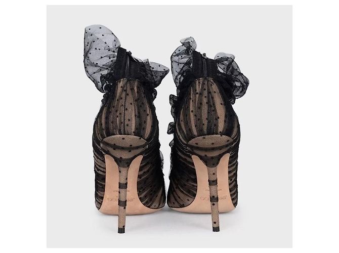 Décolleté in suede e mesh con punta affusolata Jimmy Choo Taglia 40 Usati - vista 4