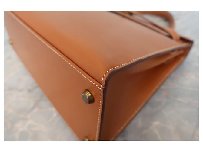 Borsa Hermès Kelly in Courchevel marrone con hardware dorato 28 - vista 6