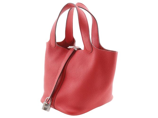 Hermès Picotin Lock 18 PM Handtasche Rot - Ansicht 2