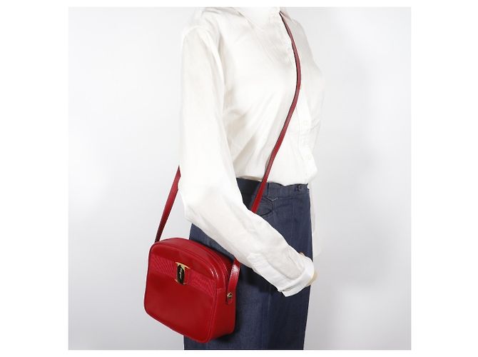 Borsa a Spalla Vara di Salvatore Ferragamo Rosso - vista 10