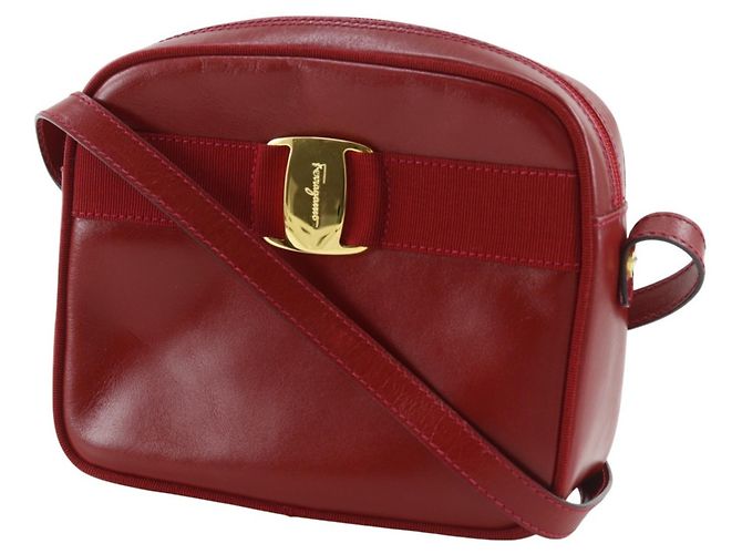 Borsa a Spalla Vara di Salvatore Ferragamo Rosso - vista 2