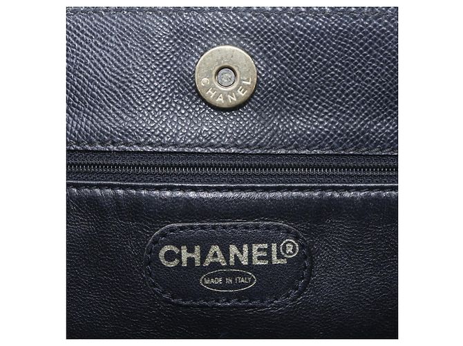 Borsa tote in pelle di vitello grana nera Chanel Nero - vista 11