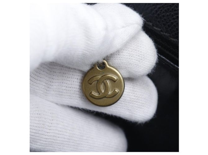 Borsa tote in pelle di vitello grana nera Chanel Nero - vista 13