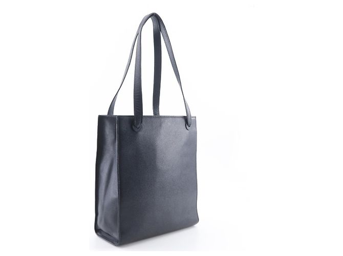 Borsa tote in pelle di vitello grana nera Chanel Nero - vista 3