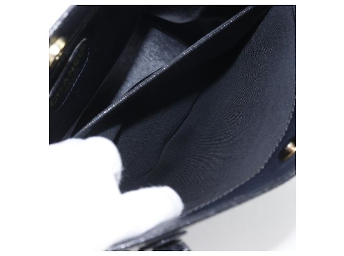 Borsa tote in pelle di vitello grana nera Chanel Nero - vista 8