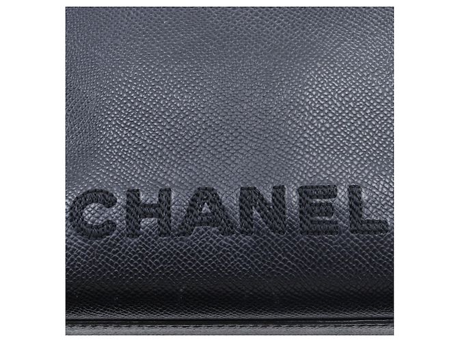 Borsa tote in pelle di vitello grana nera Chanel Nero - vista 9